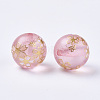 Translucent Printed Resin Beads RESI-T038-004A-02-2