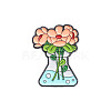 Flower Pot Alloy Enamel Brooches PW-WG1CC6F-01-1