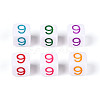 Opaque Acrylic European Large Hole Beads SACR-N020-01A-10-2