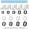 Unicraftale 18Pcs 18 Style 201 Stainless Steel Plain Band Ring for Women RJEW-UN0002-49-3