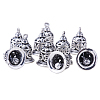 10Pcs Antique Silver Brass Christmas Bell Charms Pendants for Jewelry Making Antique Size 15x11mm KK-PH0001-02AS-1