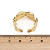Brass Micro Pave Cubic Zirconia Cuff Rings RJEW-D326-02G-5