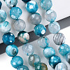 Dyed & Heated Natural Fire Crackle Agate Beads Strands G-N359-01B-06-1