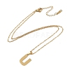 Ion Plating(IP) Initial Letter 304 Stainless Steel Pendant Necklaces NJEW-M199-01G-U-3