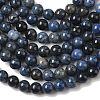 Natural Grade AA Dumortierite Quartz Round Bead Strands X-G-P075-43-8mm-2