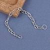 925 Sterling Silver Mariner Link Chain Bracelets for Women BJEW-BB59945-2