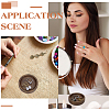 Flat Round Wood Jewelry Plate DJEW-WH0027-06B-5