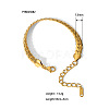 European Style 304 Stainless Steel Cuban Link Chains Bracelet for Women HM2215-13-1