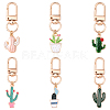 6Pcs Alloy Enamel Pendant Decorations HJEW-YW00085-1