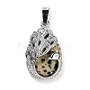 Natural Dalmatian Jasper Teardrop Pendants G-G112-03P-03-1
