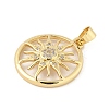 Brass Micro Pave Cubic Zirconia Pendants KK-Z111-01G-2