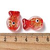Handmade Foil Lampwork Fish Beads FOIL-Z001-01E-3