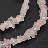 Chips Natural Rose Quartz Beads Strands G-N0164-39-2