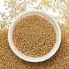 Pale Goldenrod 11/0 Grade A Round Transparent Glass Seed Beads X-SEED-Q007-F33-5