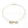 Brass Pendant Necklaces Sets NJEW-JN03275-1
