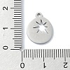 Non-Tarnish 304 Stainless Steel Pendants STAS-C097-25P-3