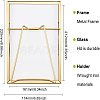 Glass Picture Frame with Iron Easel AJEW-WH0021-58A-2
