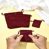 30Pcs Rectangle Velvet Pouches TP-FS0001-02B-10