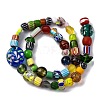 Handmade Lampwork Chevron Beads Strands LAMP-R003-05-3