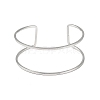 Non-Tarnish 304 Stainless Steel Hollow Open Cuff Bangles for Women LS-BJEW-S155-04P-2