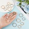16Pcs 4 Styles Alloy Spring Gate Rings FIND-CL0001-96-3