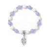 Leaf Alloy Charm Bracelets BJEW-JB12467-01-2