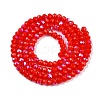 Electroplate Opaque Solid Color Glass Beads Strands EGLA-A044-P2mm-L22-3