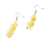 Natural & Synthetic Mixed Stone Chip Beads Dangle Earrings EJEW-JE04649-2