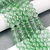 Frosted Transparent Glass Bead Strands GLAA-P065-8mm-04-1