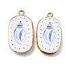 Fruit & Floral & Animals Printed Handmade Porcelain Pendants STAS-Z207-01G-M-2