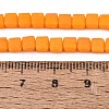 Opaque Frosted Glass Beads Strands GLAA-N072-01A-B04-4