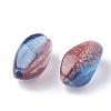 Two Tone Transparent Spray Painted Acrylic Bead X-ACRP-T005-30-2