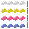 16Pcs 4 Colors Synthetic Rubber Drawer Pull Drop Swing Handles AJEW-NB0008-11-1