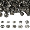 200Pcs 10 Styles Zinc Alloy Bead Caps FIND-CJ0004-70-1