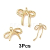 3Pcs 3 Styles Brass Pendants KK-YW0003-66G-1