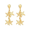 304 Stainless Steel Dangle Stud Earrings EJEW-P325-05F-G-4
