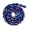 Transparent Electroplate Glass Beads Strands EGLA-N013-T6mm-B07-2