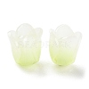 4-Petal Opaque Acrylic Bead Caps X-SACR-D007-08B-1