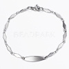 304 Stainless Steel ID Bracelets BJEW-H520-08P-1