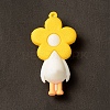 Opaque Resin Cute Duck Big Pendants RESI-D065-B05-2