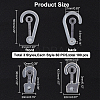  180Pcs 3 Style PP Plastic Display Snap Hooks FIND-NB0002-90A-2