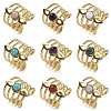 Natural & Synthetic Gemstone Finger Rings RJEW-U027-08G-1