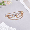 1Pc Alloy Hanging Chain Brooches JEWB-LP0004-23-1