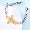 201 Stainless Steel Link  Chain Bracelets BJEW-B078-148GP-3