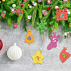  2 Sets 2 Styles Christmas Advent Calendar Number Wooden Numbers Pendant Decorations AJEW-NB0005-40-5