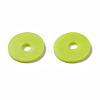 Flat Round Handmade Polymer Clay Beads CLAY-R067-12mm-10-7