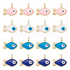 40Pcs Alloy Enamel Charms ENAM-PJ0001-15-1