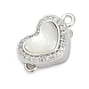 Brass Micro Pave Clear Cubic Zirconia Box Clasps KK-P291-45P-1
