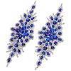 Flower Polyester & Rhinestone Embroider Thread Iron on/Sew On Patches AJEW-WH0596-454-1