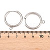 316 Stainless Steel Huggie Hoop Earring Findings EJEW-B158-01F-P-3